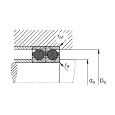 主軸軸承 HCB7015-C-T-P4S, 調節，成對或單元安裝，接觸角 α = 15°，陶瓷球，限制公差