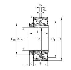 調心滾子軸承 22238-K-MB + H3138, 根據 DIN 635-2 標準的主要尺寸, 帶錐孔和緊定套 調心滾子軸承 22238-K-MB + H3138, 根據 DIN 635-2 標準的主要尺寸, 帶錐孔和緊定套